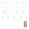 vidaxl Luces estrella y luna 138 LEDs blanco frío con control remoto