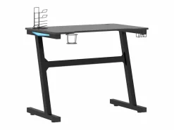 Luc-Jean-Marie Escritorio gaming con LED patas en forma Z 90x60x75 cm^Garden Furniture Clearance
