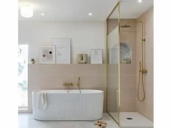Luisa Columna de ducha mecánica oro cepillado 250^Essebagno Best