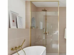 Luisa Columna de ducha mecánica oro cepillado 250^Essebagno Best