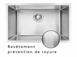 Essebagno Fregadero|Luisa Fregadero 1 seno grande 76x45 en acero inoxidable