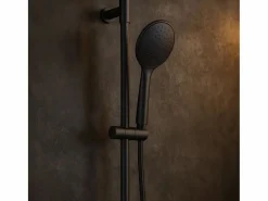 Luisa II Combinación de soporte de ducha de 3 piezas en gris metalizado^Essebagno Hot