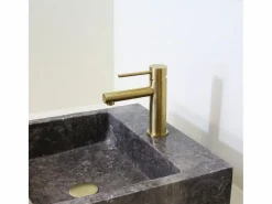 Essebagno Luisa mezclador de lavabo bajo oro cepillado Dorado Clearance