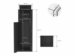 LuxeBath Estantería Sobre Inodoro|Módulo de armario empotrado para baño de acero inoxidable mate 60x20cm con tapa y escobilla WC nicho pared alicatable oculto encastrado