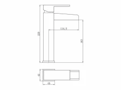 Luzz grifo mezclador alto cromado para lavabo^Essebagno Discount