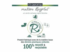 Macetero|Maceta Exterior Redonda DEROMA Day R Camel 60 cm Taupe Mate Reciclada Resistente a Heladas y Rayos UV