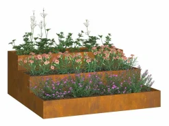 Macetero|Maceta para Jardín | Jardinera | Macetero Oxidado 90 x 90 x 35 cm Acero oxidado