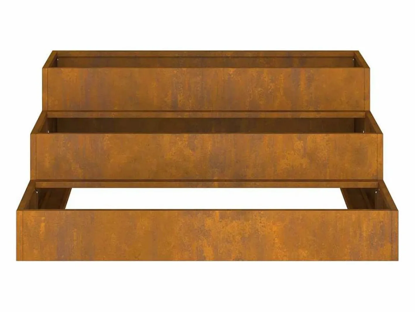 Macetero|Maceta para Jardín | Jardinera | Macetero Oxidado 90 x 90 x 35 cm Acero oxidado