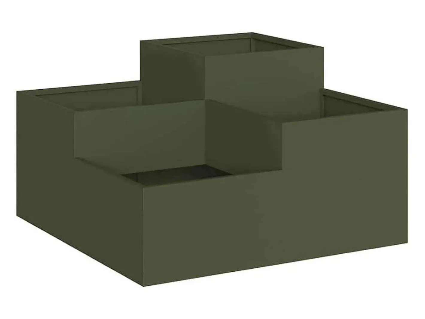 Maceta para Jardín | Jardinera | Macetero oliva 100 x 100 x 48 cm Acero^ Discount