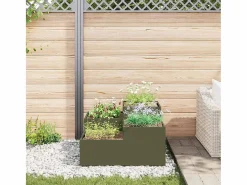 Maceta para Jardín | Jardinera | Macetero oliva 100 x 100 x 48 cm Acero^ Discount