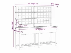 Maceta para Jardín | Jardinera | Macetero con estante 161 x 46 x 152.5 cm Beige Sale