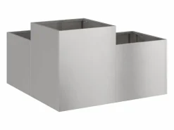 Maceta para Jardín | Jardinera | Macetero 100 x 100 x 48 cm Acero inoxidable^ Hot