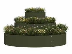 Macetero|Maceta para Jardín | Jardinera | Macetero oliva 120 x 120 x 20 cm Acero