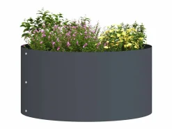 Macetero|Maceta para Jardín | Jardinera | Macetero Antracita 40 x 40 x 20 cm Acero