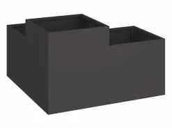 Maceta para Jardín | Jardinera | Macetero 80 x 80 x 48 cm Acero Negro New
