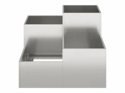Maceta para Jardín | Jardinera | Macetero 80 x 80 x 60 cm Acero inoxidable^ Discount
