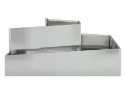 Maceta para Jardín | Jardinera | Macetero 100 x 100 x 50 cm Acero galvanizado Plateado Best