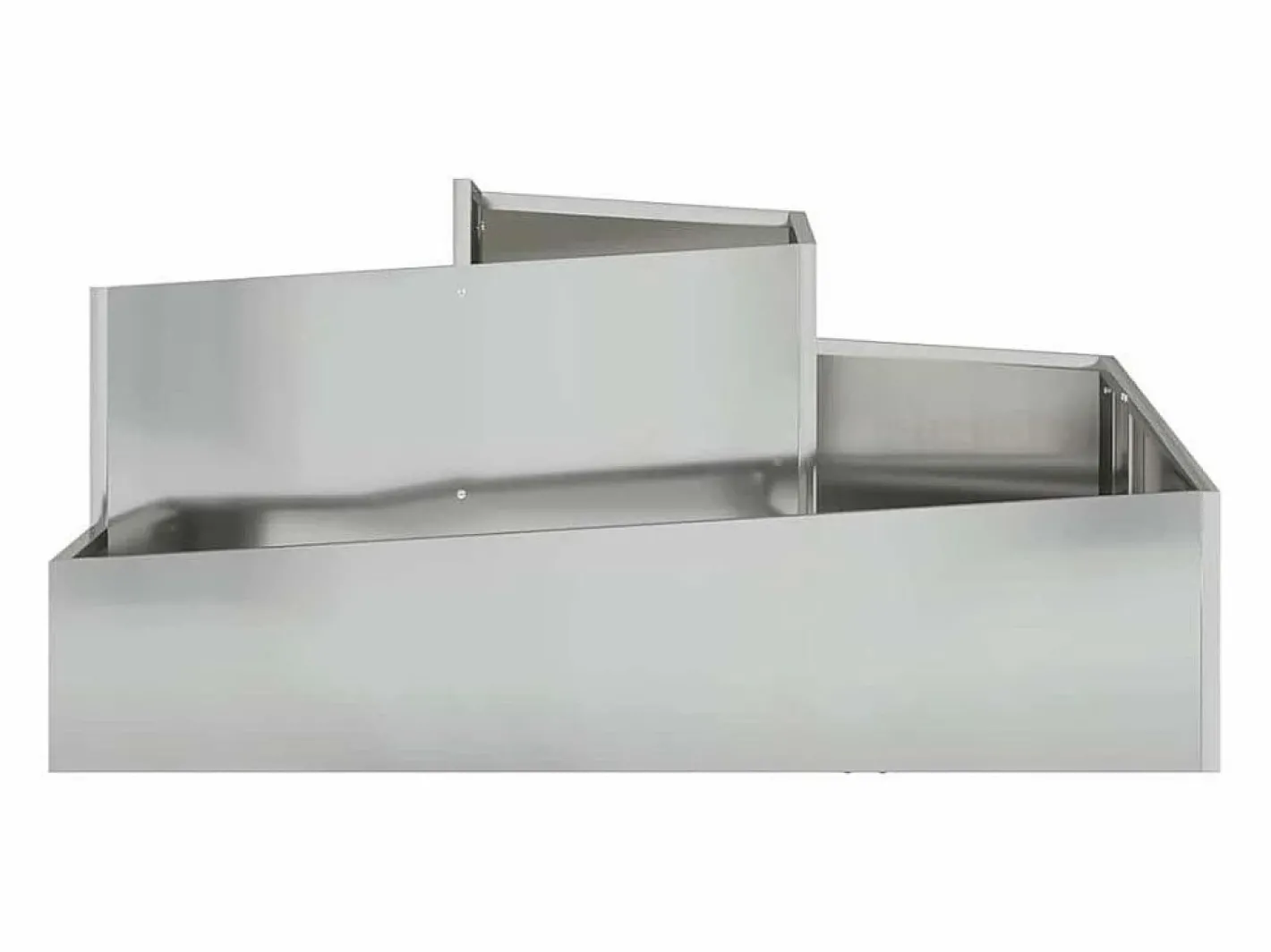 Maceta para Jardín | Jardinera | Macetero 100 x 100 x 50 cm Acero galvanizado Plateado Best