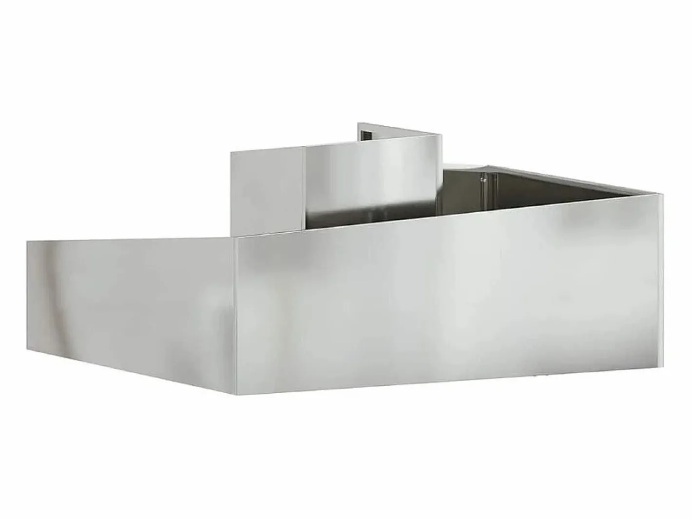 Maceta para Jardín | Jardinera | Macetero 100 x 100 x 50 cm Acero galvanizado Plateado Best