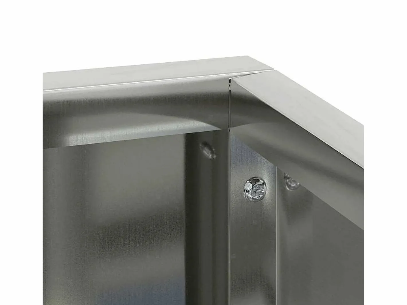 Maceta para Jardín | Jardinera | Macetero 100 x 100 x 50 cm Acero galvanizado Plateado Best