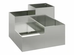 Maceta para Jardín | Jardinera | Macetero 80 x 80 x 60 cm Acero galvanizado Plateado Clearance