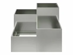 Maceta para Jardín | Jardinera | Macetero 80 x 80 x 60 cm Acero galvanizado Plateado Clearance