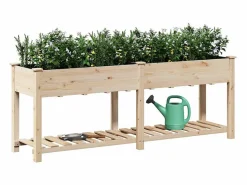 Maceta para Jardín | Jardinera | Macetero con estante 203 x 53 x 76.5 cm Beige Online