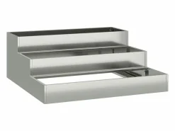 Maceta para Jardín | Jardinera | Macetero 90 x 90 x 35 cm Acero galvanizado Plateado New