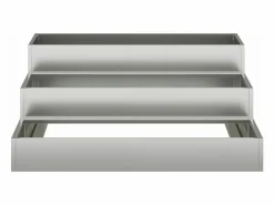 Maceta para Jardín | Jardinera | Macetero 90 x 90 x 35 cm Acero galvanizado Plateado New