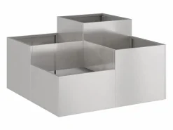 Macetero|Maceta para Jardín | Jardinera | Macetero 80 x 80 x 48 cm Acero inoxidable