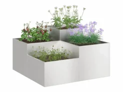 Macetero|Maceta para Jardín | Jardinera | Macetero 80 x 80 x 48 cm Acero inoxidable