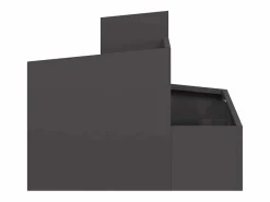 Maceta para Jardín | Jardinera | Macetero 60 x 60 x 50 cm Acero Negro Clearance