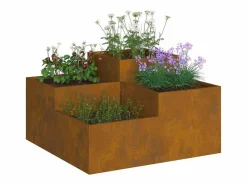Maceta para Jardín | Jardinera | Macetero Oxidado 100 x 100 x 48 cm Acero oxidado^ Online