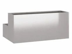 Maceta para Jardín | Jardinera | Macetero 100 x 60 x 45 cm Acero inoxidable Plateado Hot