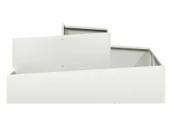 Maceta para Jardín | Jardinera | Macetero 100 x 100 x 50 cm Acero Blanco