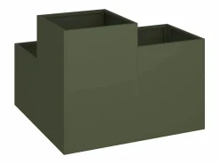 Maceta para Jardín | Jardinera | Macetero oliva 80 x 80 x 60 cm Acero Verde