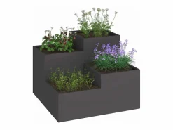 Maceta para Jardín | Jardinera | Macetero 80 x 80 x 60 cm Acero^ Hot