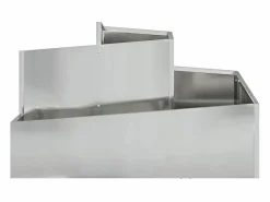 Maceta para Jardín | Jardinera | Macetero 80 x 80 x 50 cm Acero galvanizado Plateado Sale