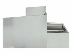 Maceta para Jardín | Jardinera | Macetero 80 x 80 x 50 cm Acero galvanizado Plateado Sale