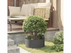 Maceta para Jardín | Jardinera | Macetero 40 x 40 x 20 cm Acero Negro Clearance