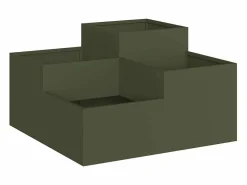 Macetero|Maceta para Jardín | Jardinera | Macetero oliva 80 x 80 x 48 cm Acero