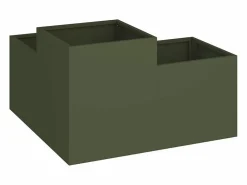 Macetero|Maceta para Jardín | Jardinera | Macetero oliva 80 x 80 x 48 cm Acero