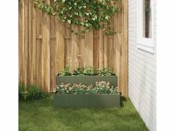 Maceta para Jardín | Jardinera | Macetero oliva 100 x 60 x 45 cm Acero^ Online