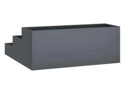Maceta para Jardín | Jardinera | Macetero Antracita 90 x 90 x 35 cm Acero Gris Online