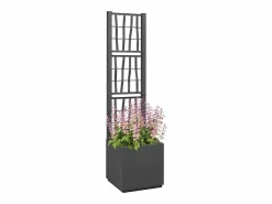Macetero|Maceta para Jardín | Jardinera | Macetero Antracita 36 x 36 x 140 cm Polipropileno
