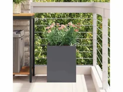 Maceta para Jardín | Jardinera | Macetero Antracita Acero laminado en frío Gris Clearance