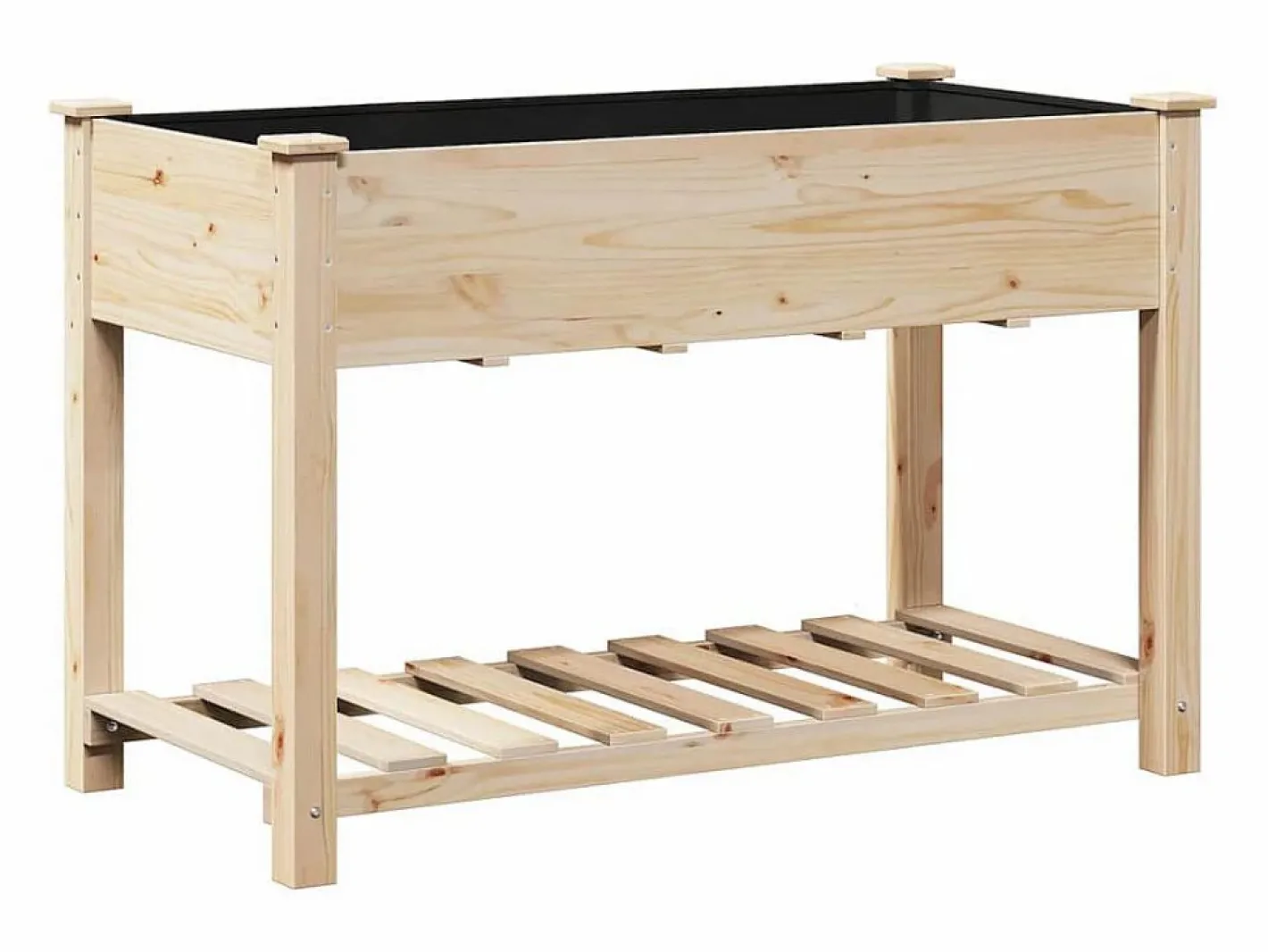 Maceta para Jardín | Jardinera | Macetero con estante 115 x 59 x 76.5 cm Beige New