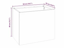 Maceta para Jardín | Jardinera | Macetero 50 x 32 x 40 cm Acero inoxidable^ Hot