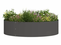 Maceta para Jardín | Jardinera | Macetero 80 x 80 x 20 cm Acero Negro Best