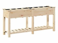 Maceta para Jardín | Jardinera | Macetero con estante 161.5 x 45 x 76.5 cm Beige New